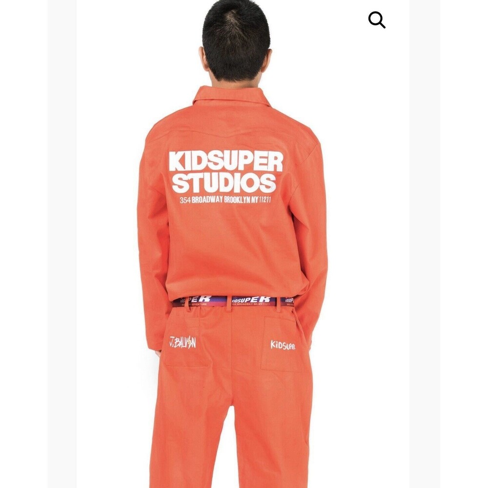 Kidsuper Studio J Balvin Jumpsuit W Belt RARE BRAND NEW Orange SIZE Large
